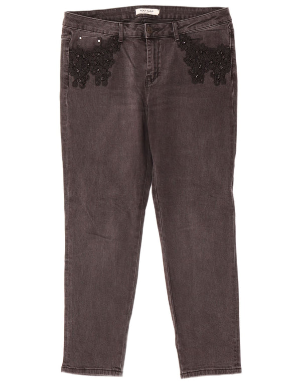 Naf Naf Womens Slim Jeans EU 42 Large W34 L28 Grey