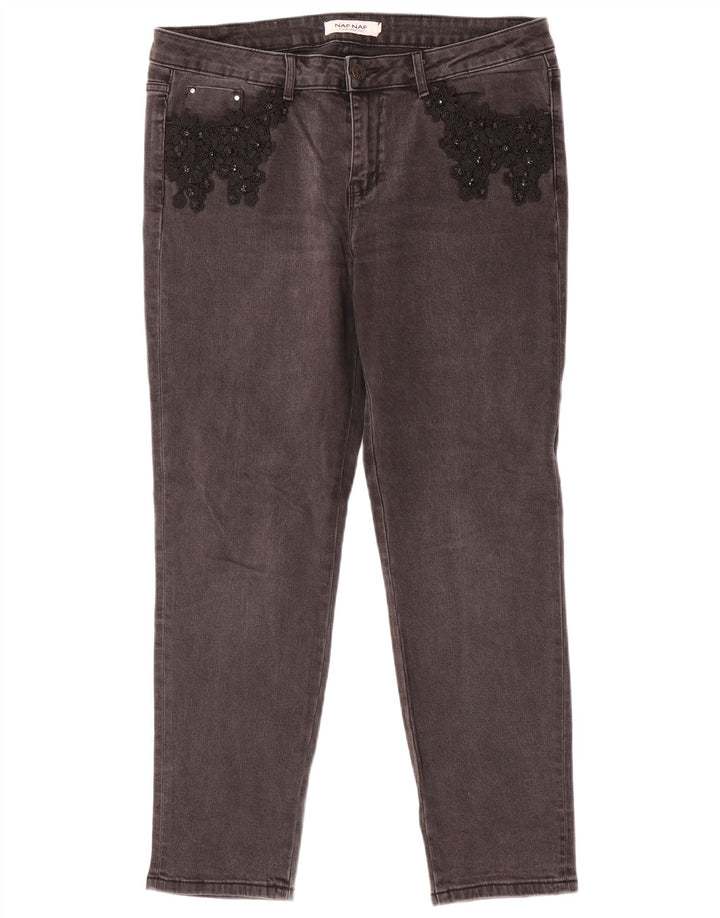 Naf Naf Womens Slim Jeans EU 42 Large W34 L28 Grey