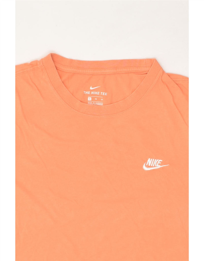 NIKE Mens T-Shirt Top XL Orange Cotton | Vintage Nike | Thrift | Second-Hand Nike | Used Clothing | Messina Hembry 