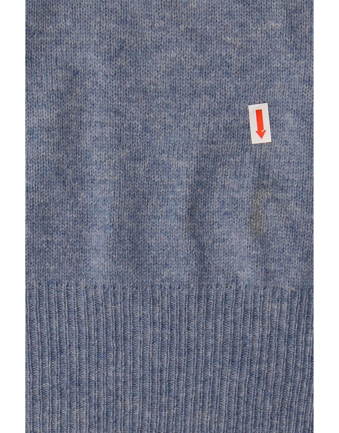 POLO RALPH LAUREN Mens V-Neck Jumper Sweater XL Blue Flecked Lambswool