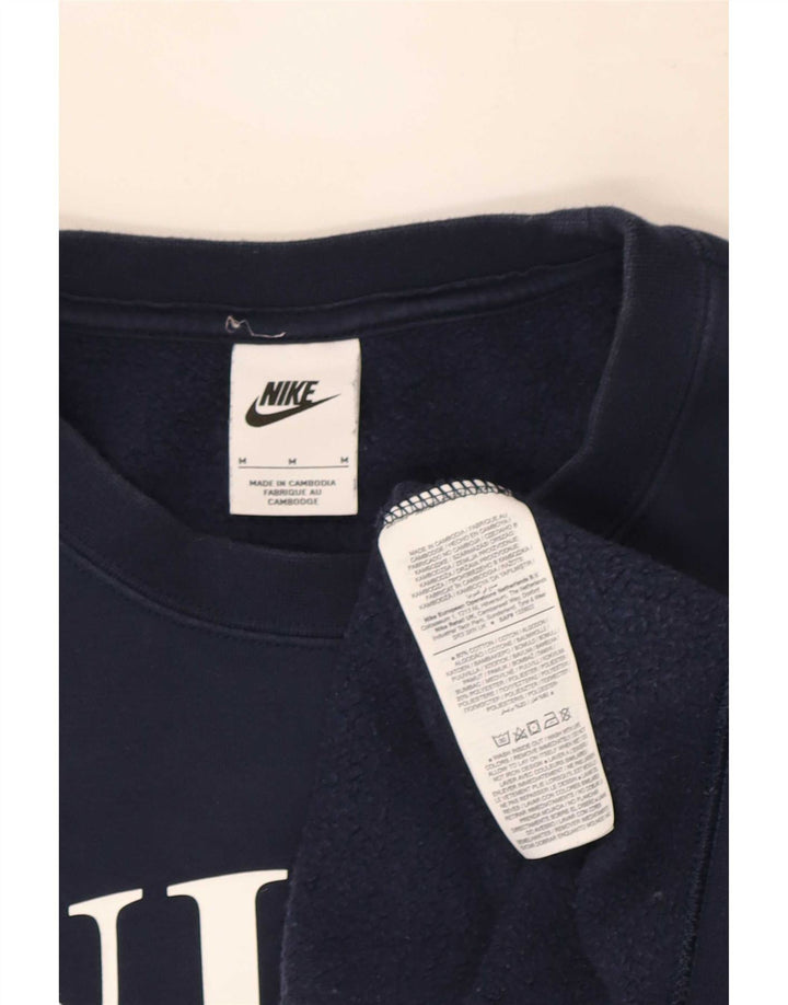 Nike Mens Graphic Loose Fit Sweatshirt Jumper Medium Navy Blue Cotton