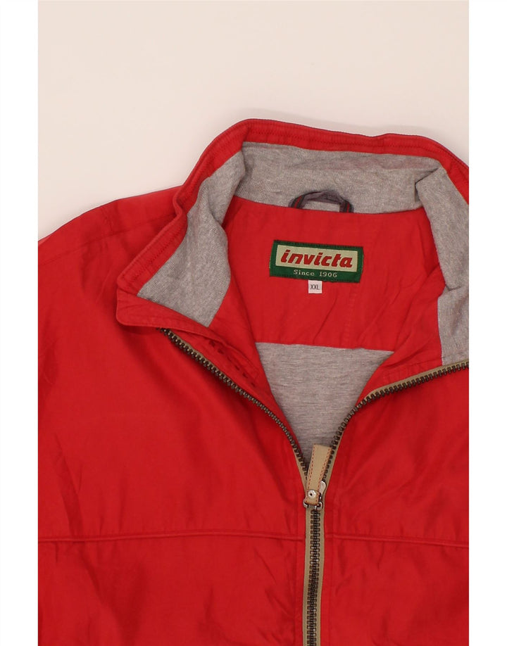 INVICTA Mens Bomber Jacket UK 44 2XL Red Polyester Vintage Invicta and Second-Hand Invicta from Messina Hembry 