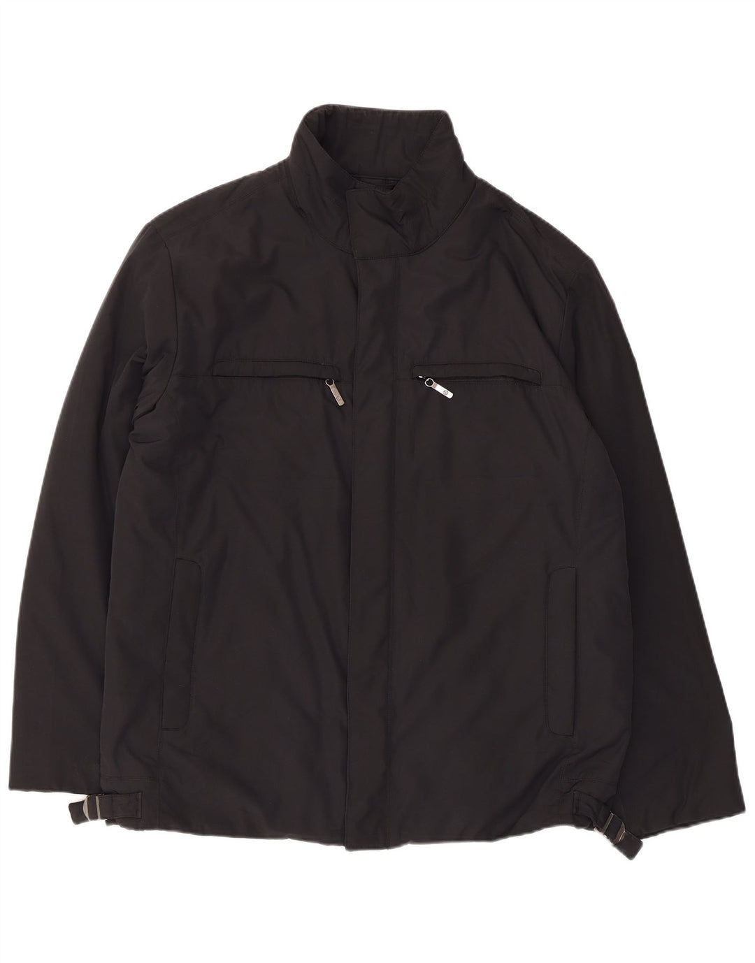 Ivy Oxford Mens Windbreaker Jacket IT 50 Large Black Polyester