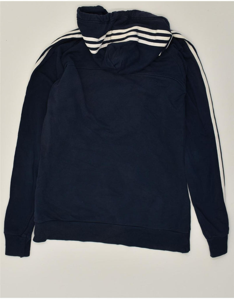 ADIDAS Womens Slim Hoodie Jumper XL Navy Blue Cotton | Vintage Adidas | Thrift | Second-Hand Adidas | Used Clothing | Messina Hembry 