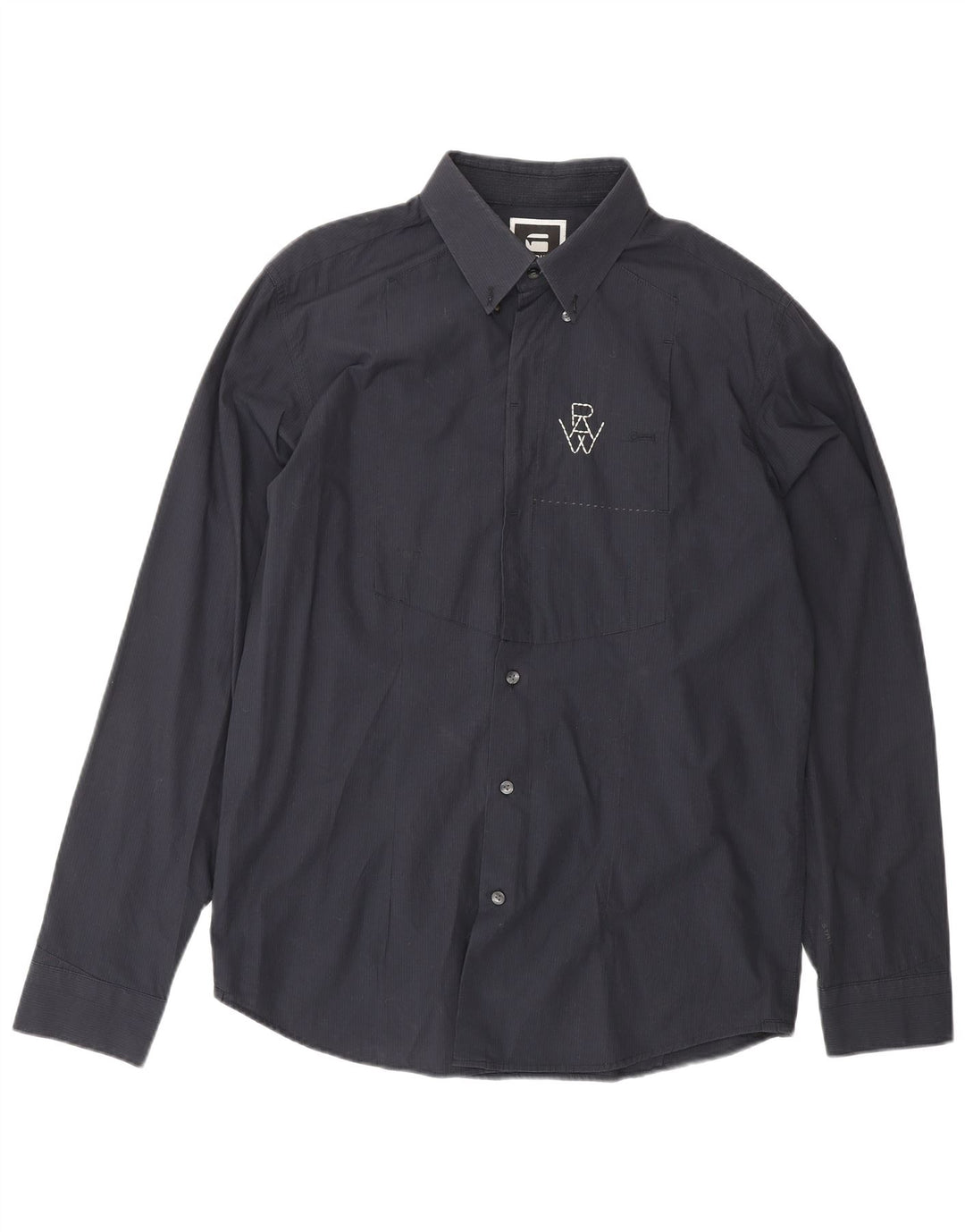 G-STAR Mens Shirt Large Navy Blue Cotton