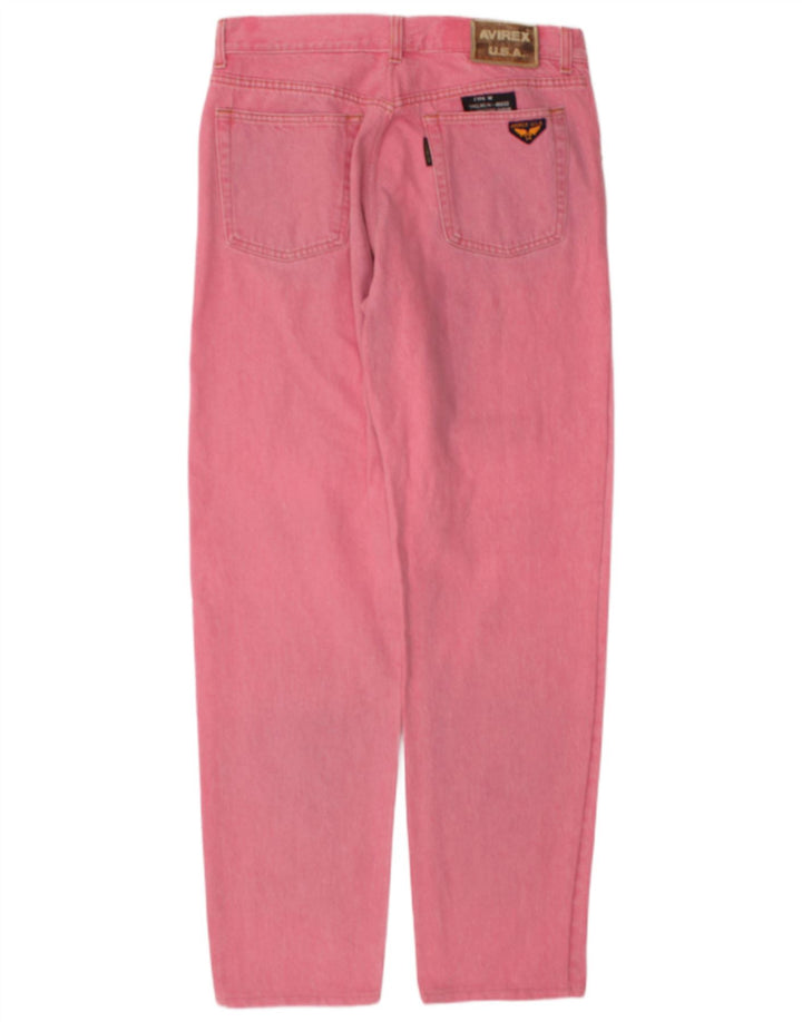 Avirex Mens Tapered Jeans W32 L33 Pink