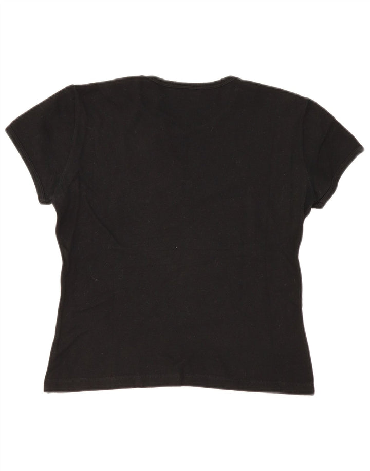 Lacoste Womens T-Shirt Top Size 42 Large Black