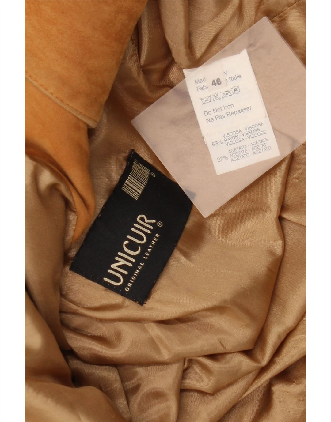 Vintage Womens Suede Jacket IT 46 Large Brown Leather