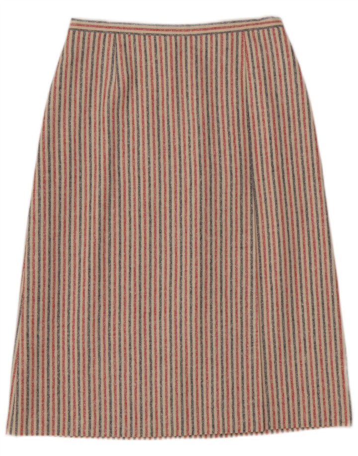 Vintage Womens Midi Skirt W27 Small Multicoloured Striped