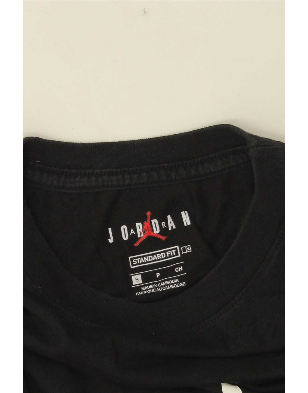 Jordan Mens Standard Fit Graphic T-Shirt Top Small Black