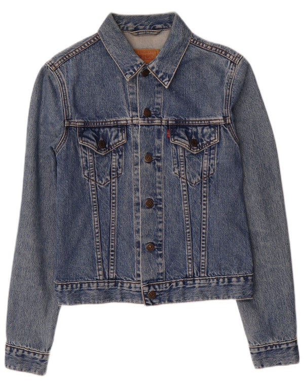 LEVI'S Girls Denim Jacket 10-11 Years Medium Blue Cotton