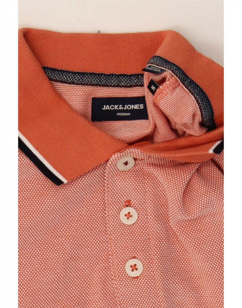 JACK & JONES Mens Premium Polo Shirt Medium Red Cotton Vintage Jack & Jones and Second-Hand Jack & Jones from Messina Hembry 