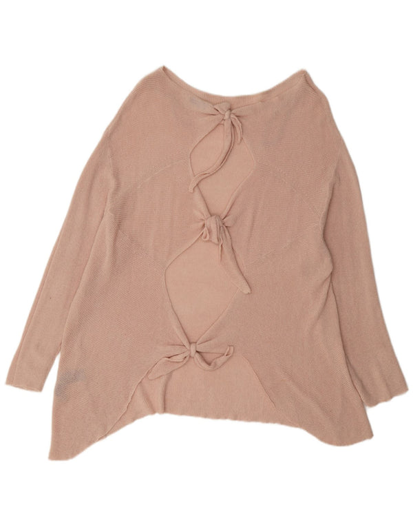 Zara Womens Top Long Sleeve UK 16 Large Pink Nylon
