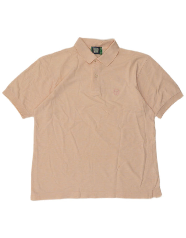 Sergio Tacchini Mens Polo Shirt Medium Pink Cotton