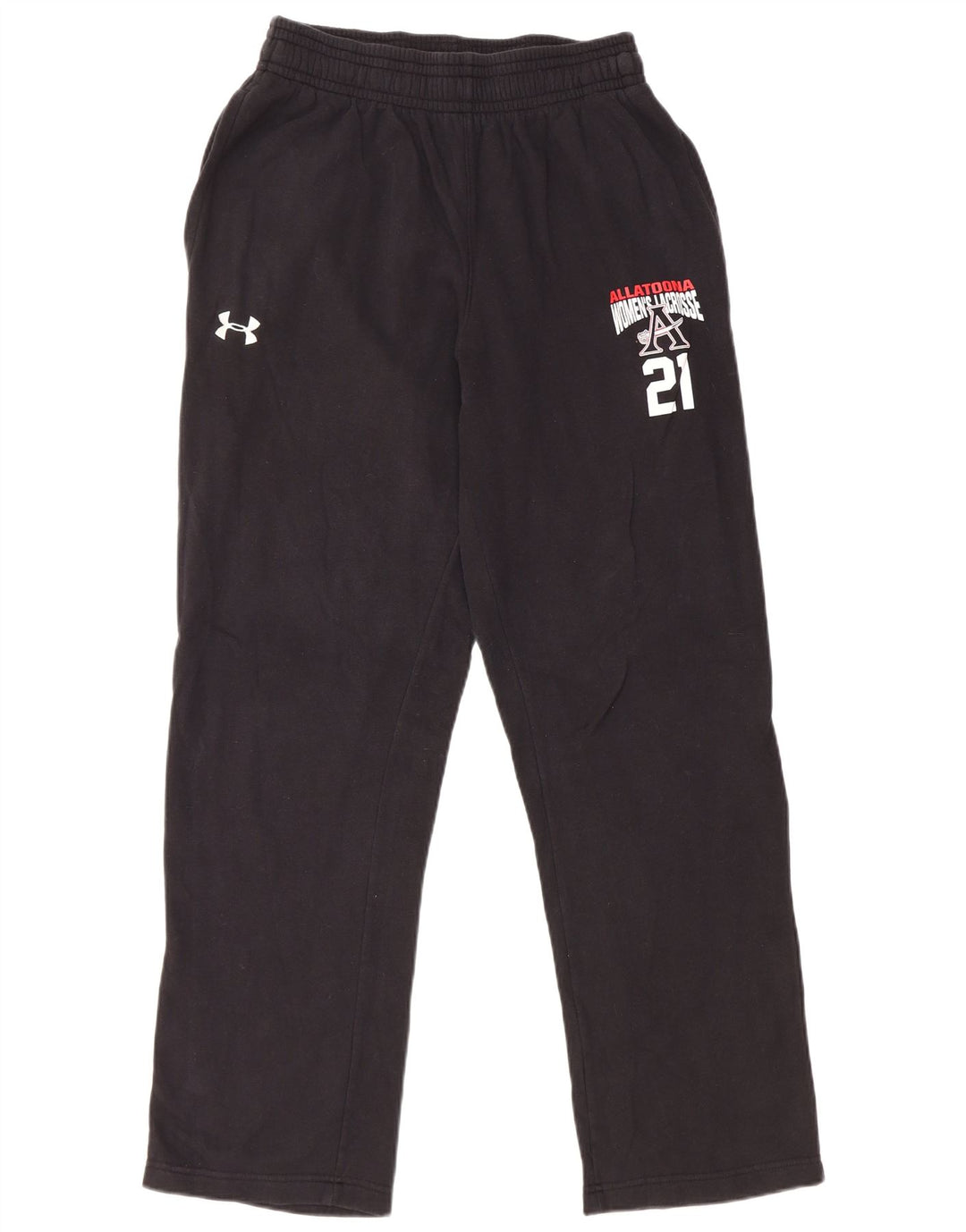 UNDER ARMOUR Mens Graphic Tracksuit Trousers Medium  Black Cotton