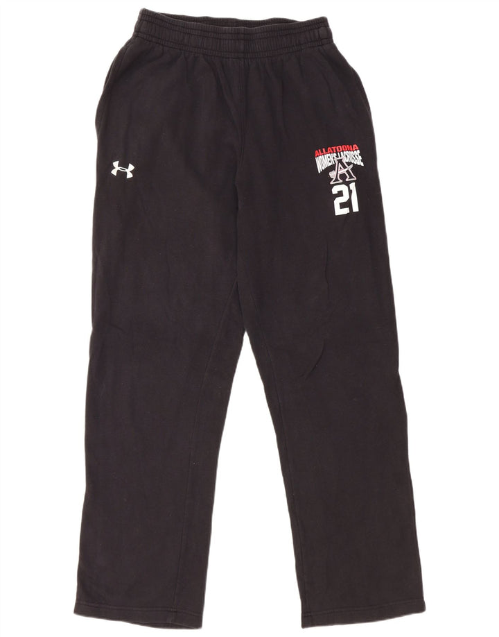 UNDER ARMOUR Mens Graphic Tracksuit Trousers Medium  Black Cotton