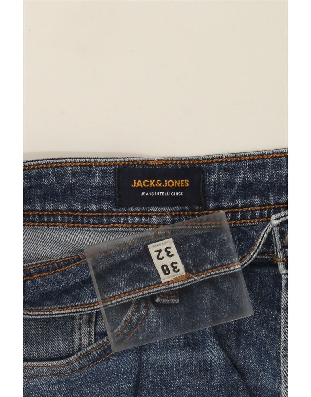 Jack & Jones Mens Straight Jeans W30 L32 Blue Cotton