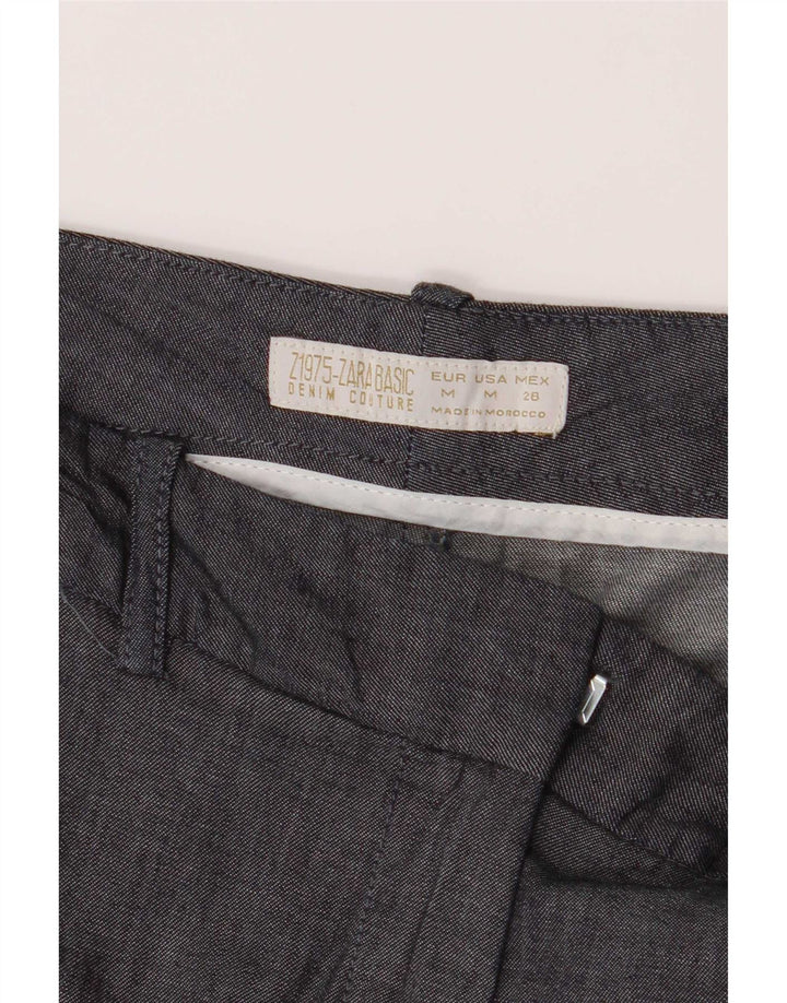 Zara Womens Chino Shorts Medium W28 Grey Cotton