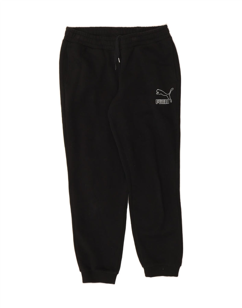 PUMA Mens Graphic Tracksuit Trousers Joggers Small  Black Vintage Puma and Second-Hand Puma from Messina Hembry 