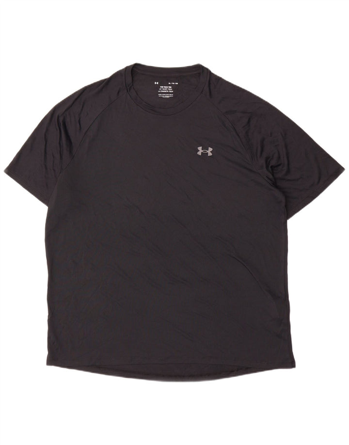 UNDER ARMOUR Mens T-Shirt Top XL Black Polyester