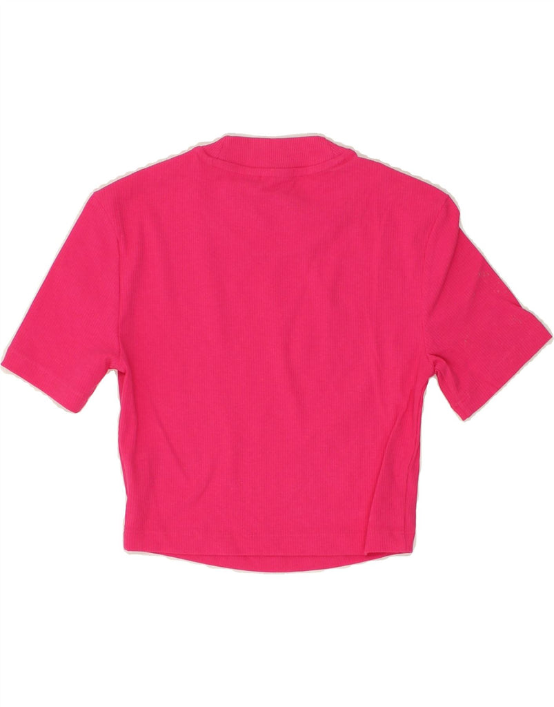 ADIDAS Womens Crop T-Shirt Top UK 6 XS Pink Cotton | Vintage Adidas | Thrift | Second-Hand Adidas | Used Clothing | Messina Hembry 