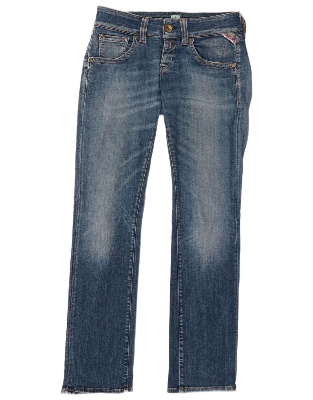 Replay Womens Slim Jeans W27 L30 Blue Cotton