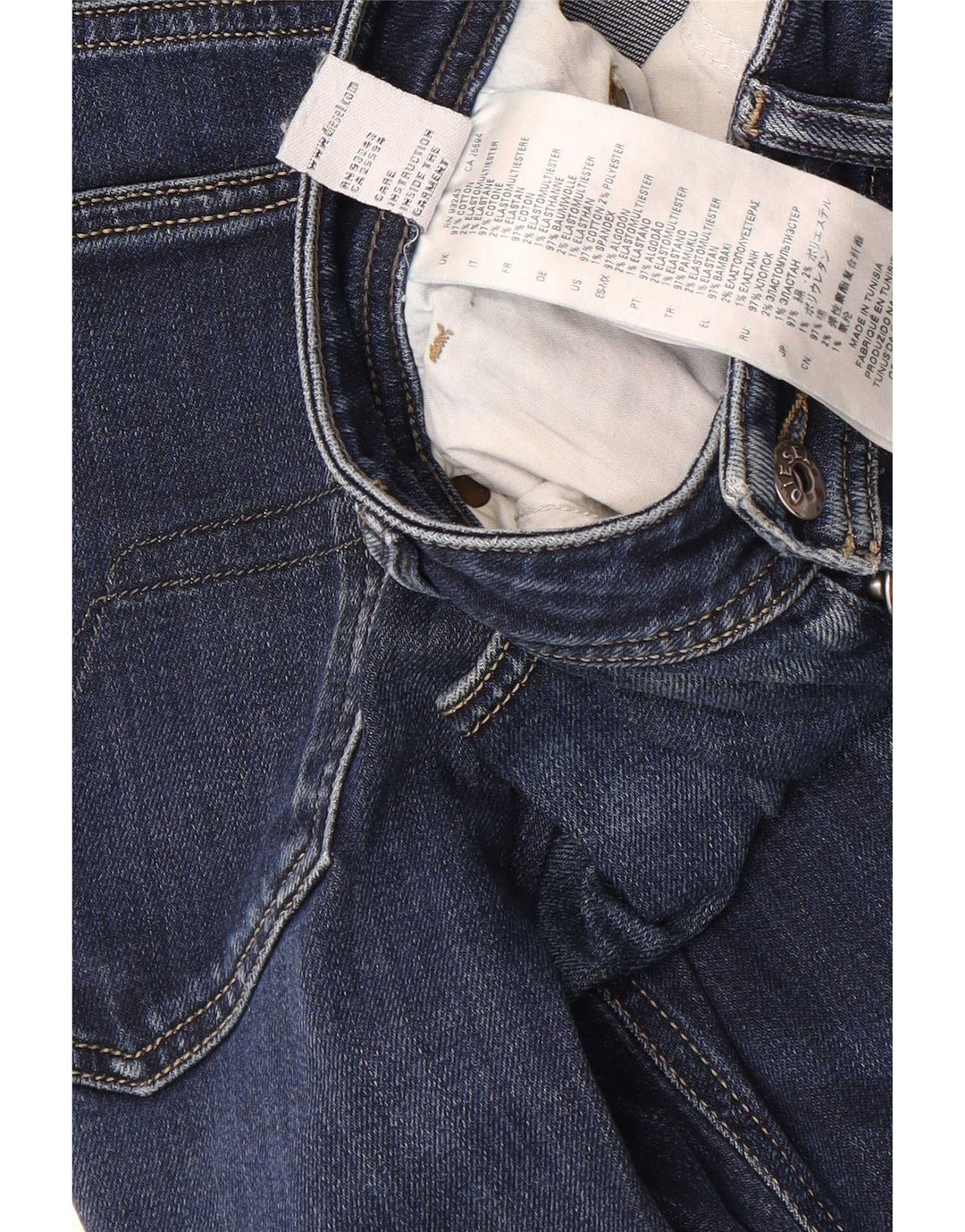 Diesel Mens Slim Jeans W36 L29 Blue Cotton