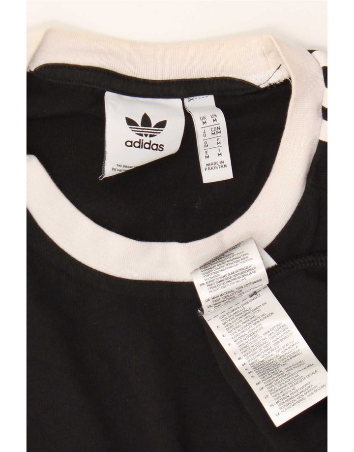 Adidas Mens T-Shirt Top Medium Black Cotton