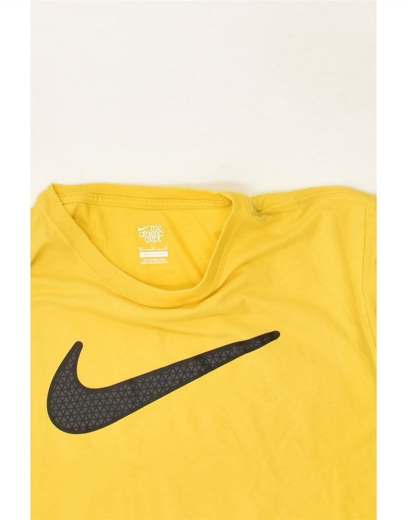 NIKE Mens Graphic T-Shirt Top Medium Yellow Cotton | Vintage Nike | Thrift | Second-Hand Nike | Used Clothing | Messina Hembry 