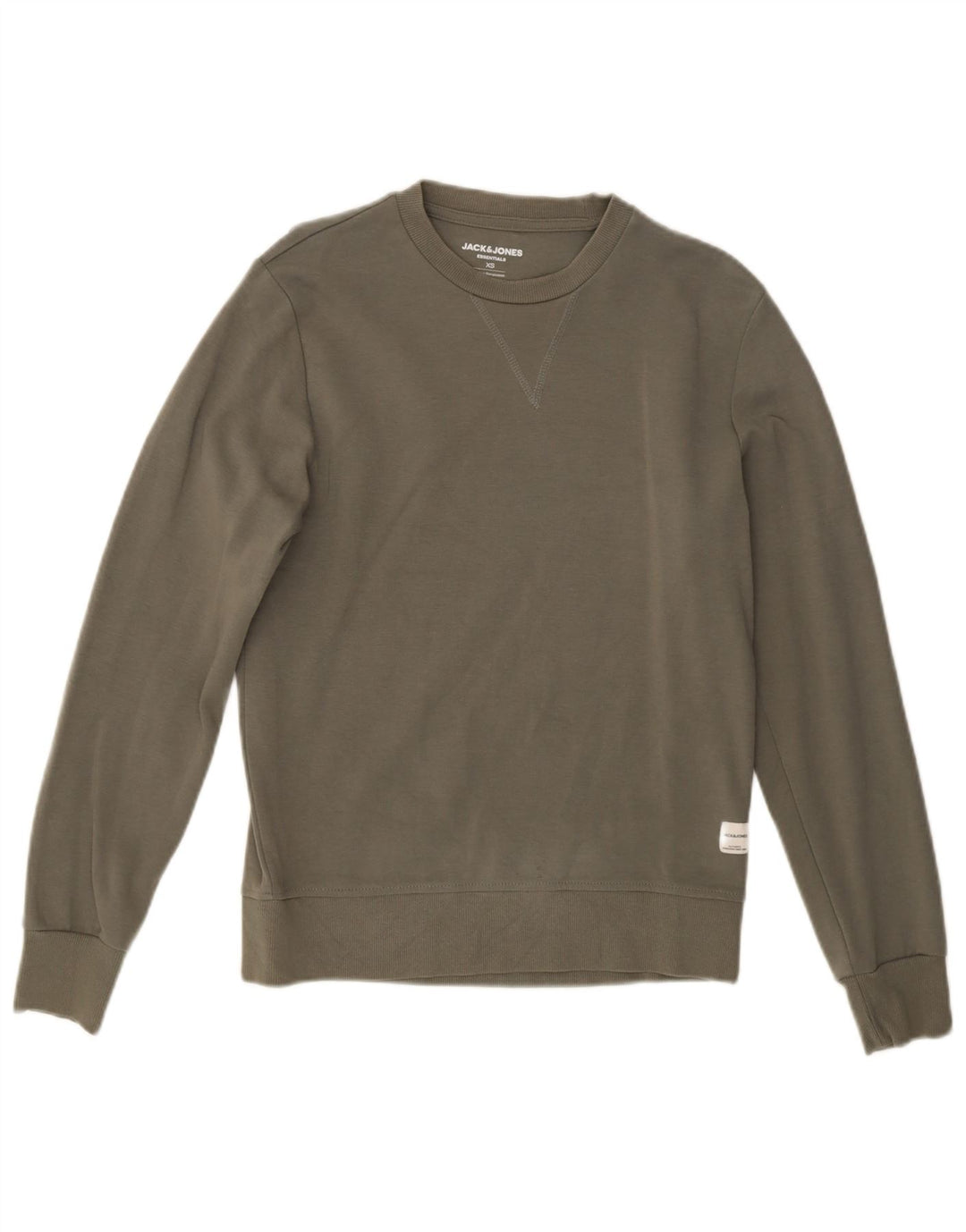 Jack & Jones Mens Sweatshirt Jumper XS Khaki Cotton