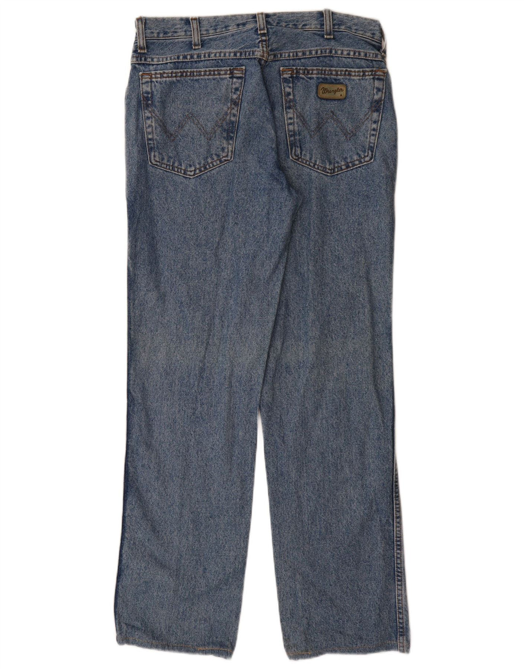 WRANGLER Mens Texas Straight Jeans W33 L30 Blue Cotton