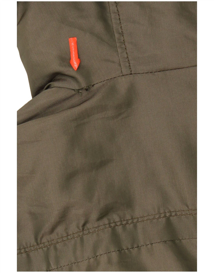 PEUTEREY Womens Hooded Padded Jacket IT 42 Medium Green Polyamide