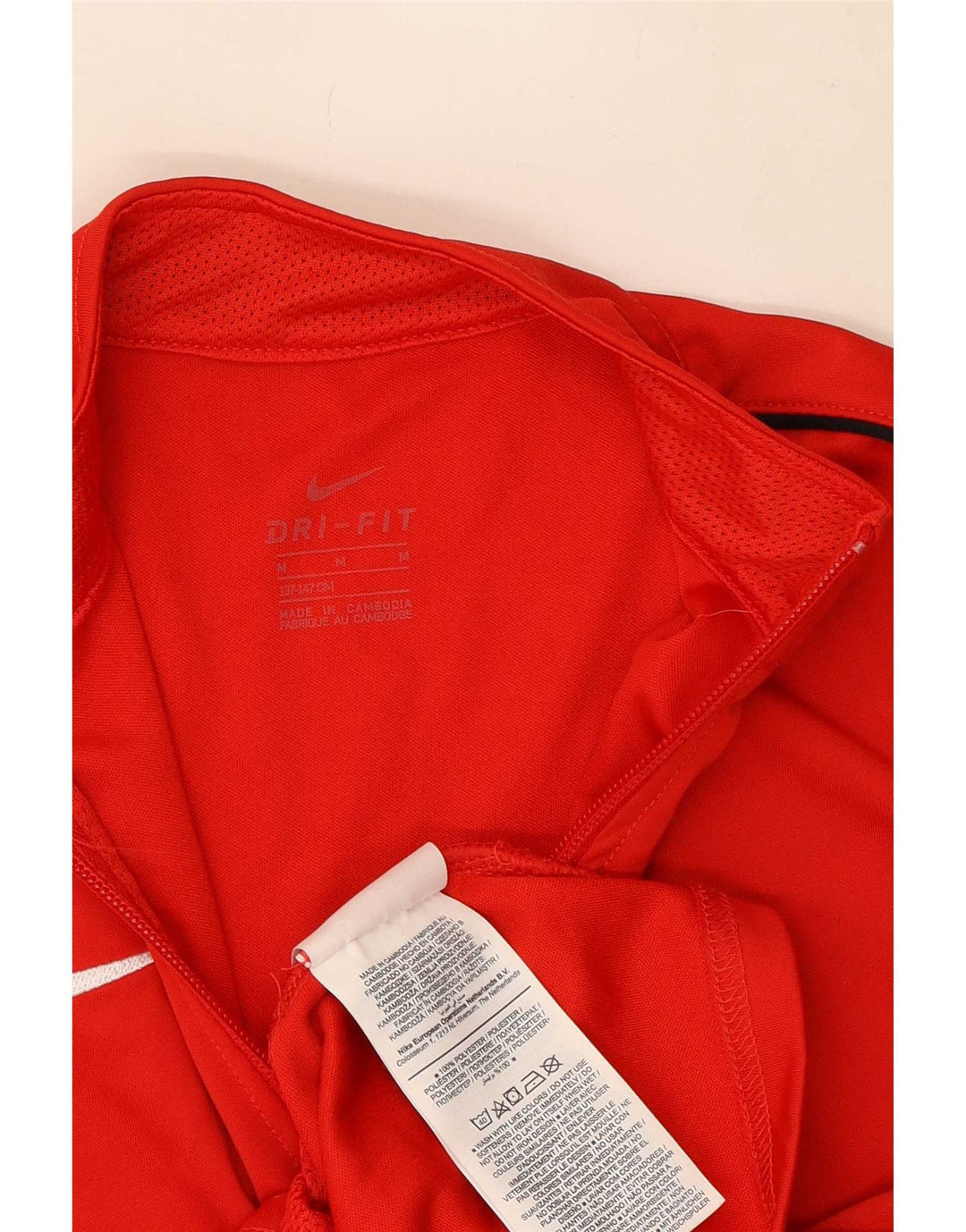 Nike Boys Dri Fit Tracksuit Top Jacket 10-11 Years Medium Red Polyester