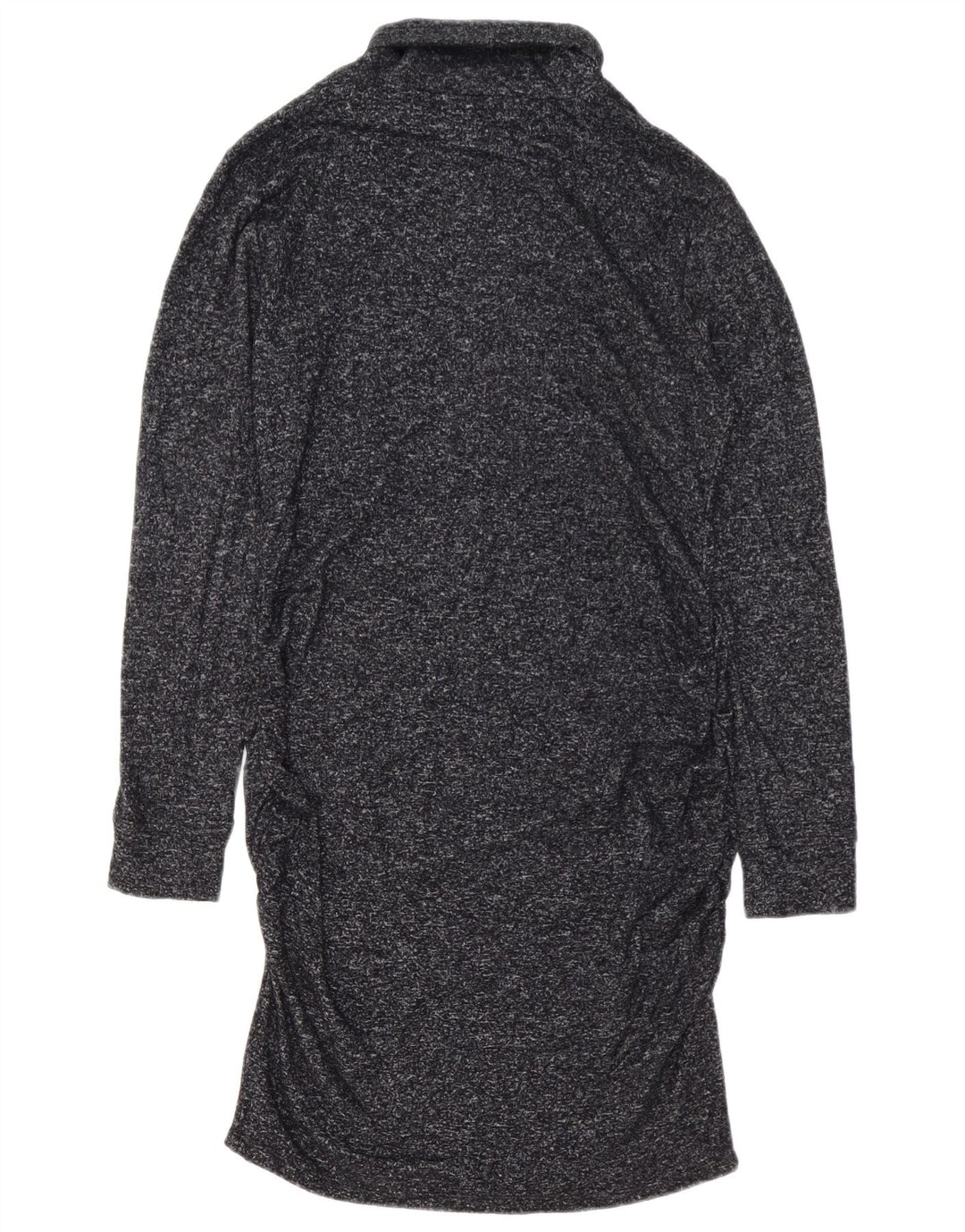 Athleta Womens Roll Neck Jumper Dress UK 14 Medium Navy Blue Flecked Rayon