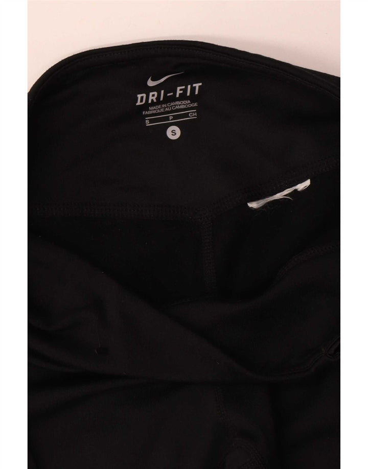 Nike Womens Dri Fit Leggings UK 8 Small  Black Colourblock