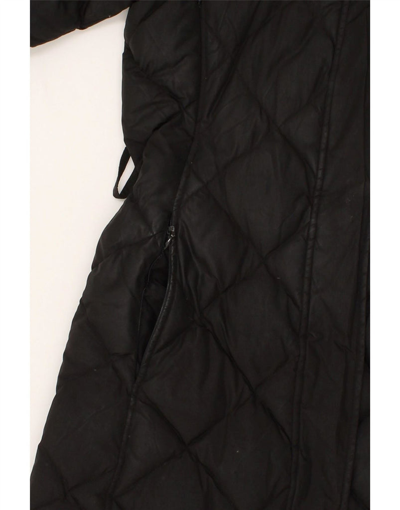 GEOX Womens Hooded Padded Coat UK 10 Small Black Polyester Vintage Geox and Second-Hand Geox from Messina Hembry 