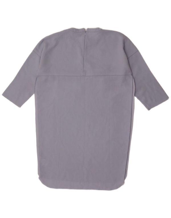 Whistles Womens 3/4 Sleeve Oversized Shift Dress UK 10 Small Blue