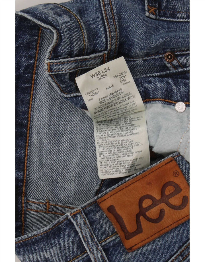Lee Mens Daren Slim Jeans W36 L34 Blue Cotton