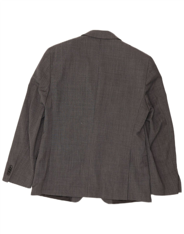 Tommy Hilfiger Mens 2 Button Blazer Jacket UK 42 XL Grey Check Wool