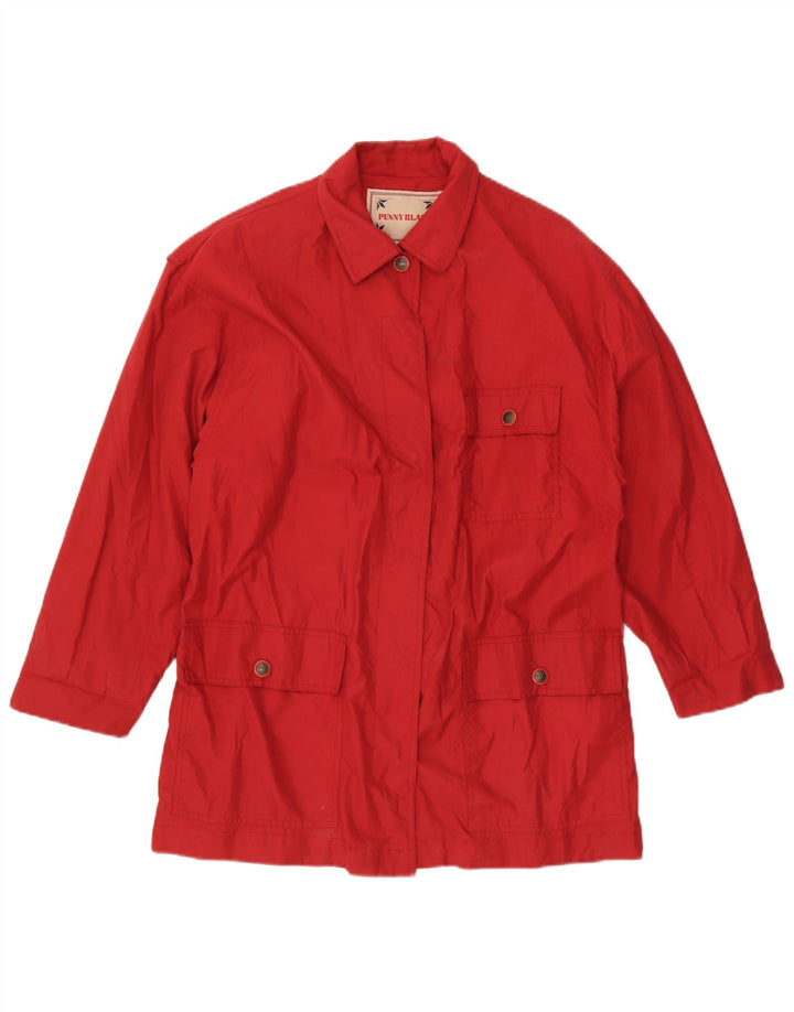 Penny Black Womens Utility Jacket UK 16 Large  Red Cotton
