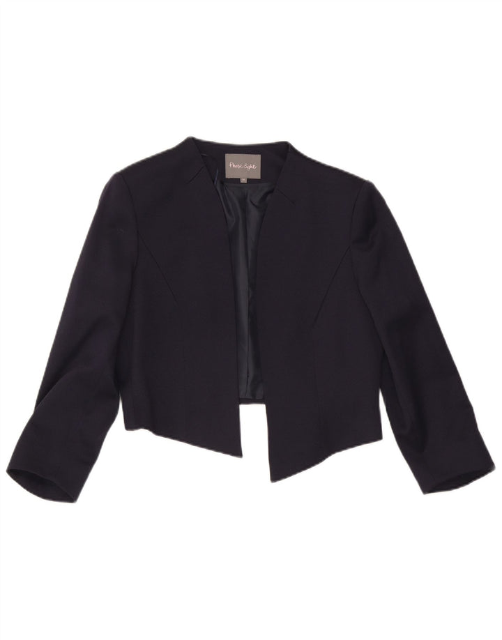Phase Eight Womens 3/4 Sleeve Open Bolero Jacket UK 14 Large Navy Blue