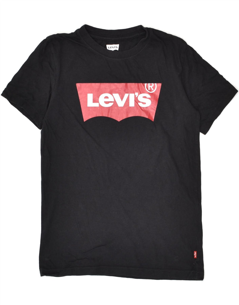 LEVI'S Boys Graphic T-Shirt Top 11-12 Years Black Cotton | Vintage Levi's | Thrift | Second-Hand Levi's | Used Clothing | Messina Hembry 