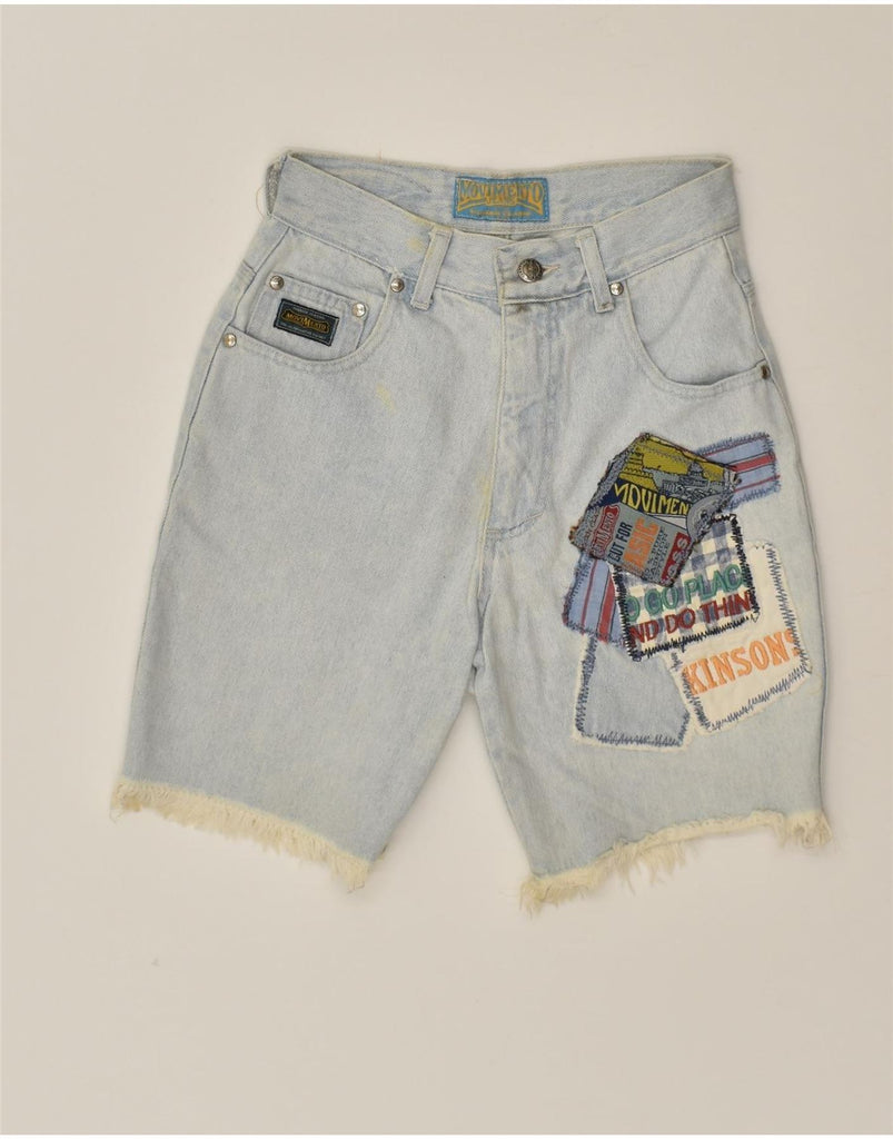 MOVI MENTO Boys Graphic Denim Shorts 7-8 Years W24 Blue | Vintage Movi Mento | Thrift | Second-Hand Movi Mento | Used Clothing | Messina Hembry 