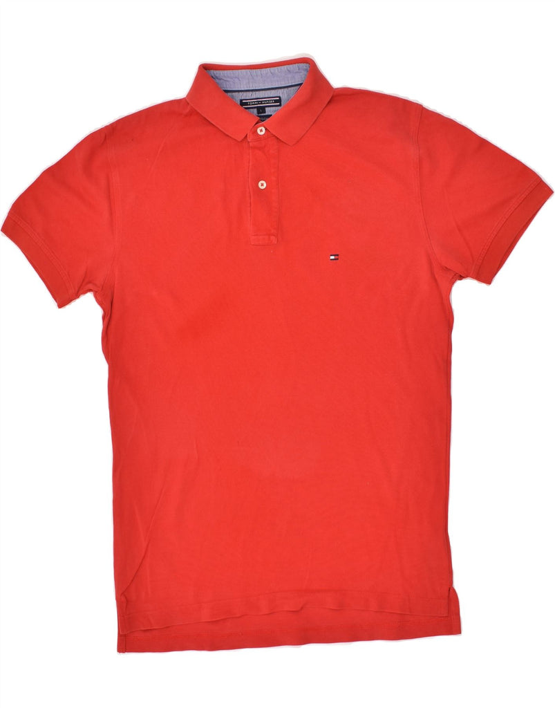 TOMMY HILFIGER Mens Polo Shirt Large Red Cotton | Vintage Tommy Hilfiger | Thrift | Second-Hand Tommy Hilfiger | Used Clothing | Messina Hembry 