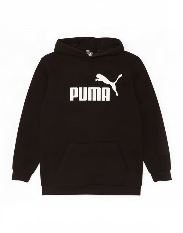 Puma Mens Graphic Hoodie Jumper Medium Black Cotton