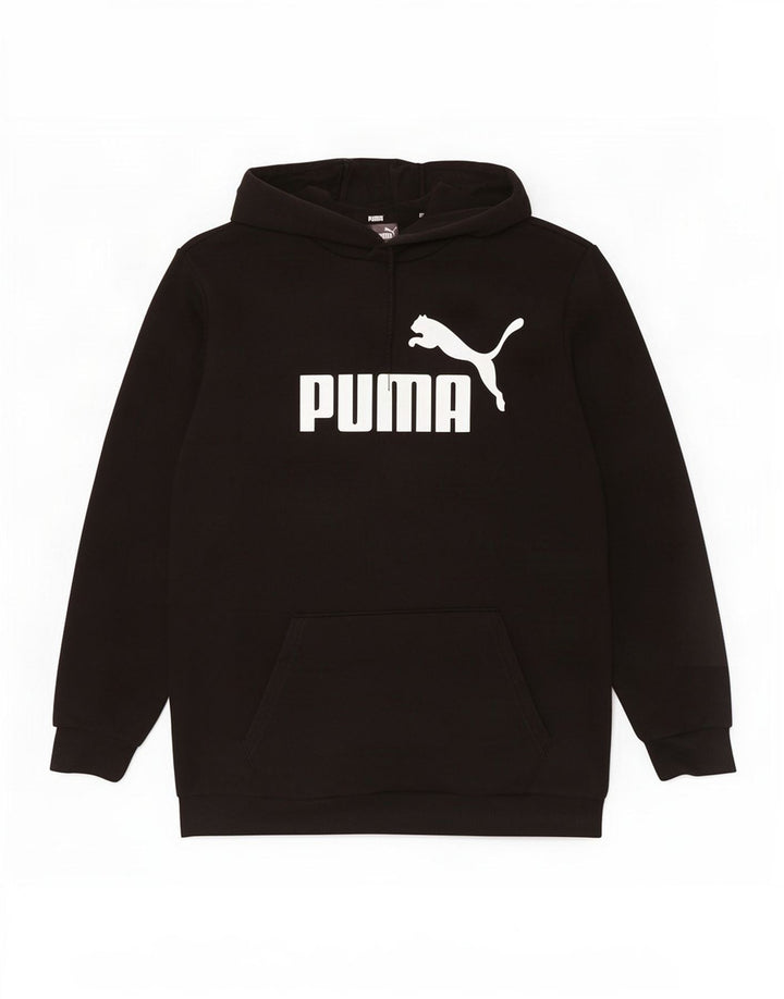 Puma Mens Graphic Hoodie Jumper Medium Black Cotton