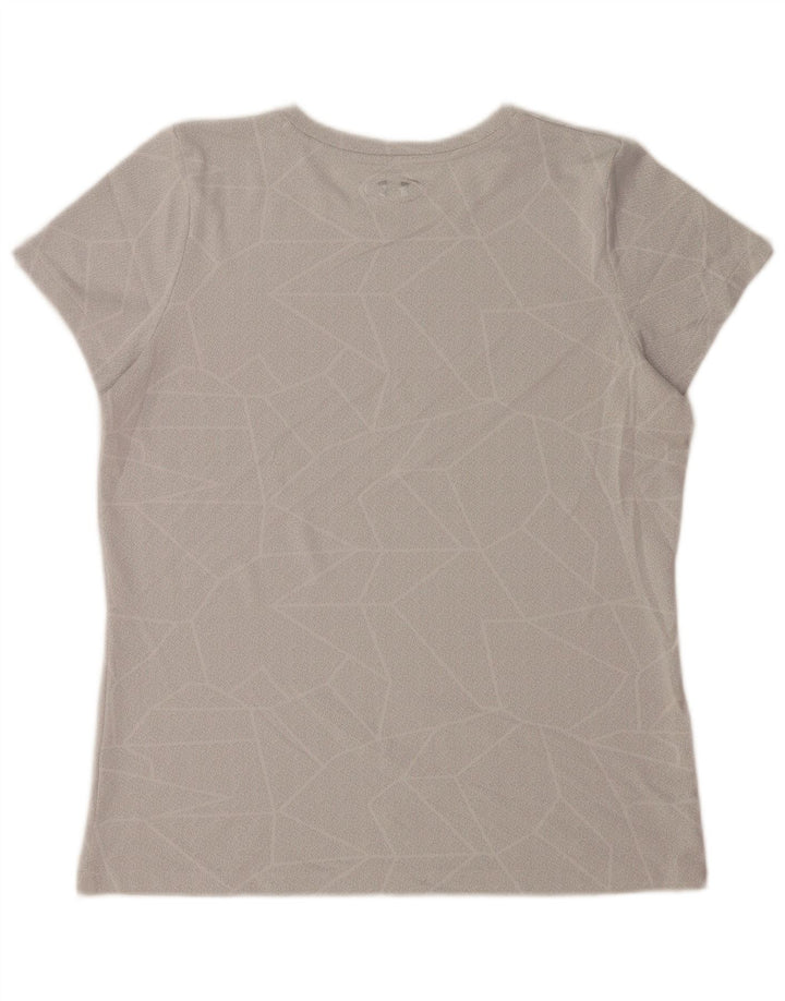 Under Armour Mens Heat Gear T-Shirt Top Large Grey Geometric Polyester