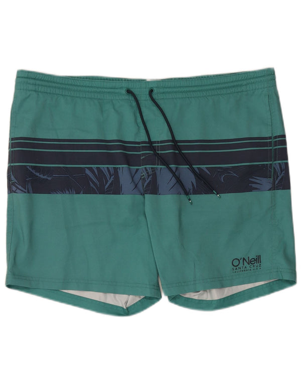 O'Neill Mens Swimming Shorts XL  Green Striped Polyester