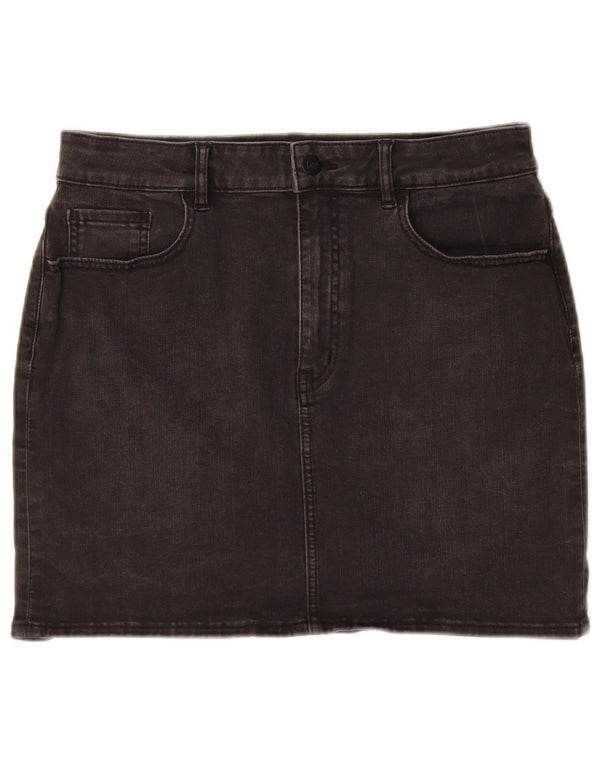 Lee Girls Denim Skirt 13-14 Years W30 Black Cotton