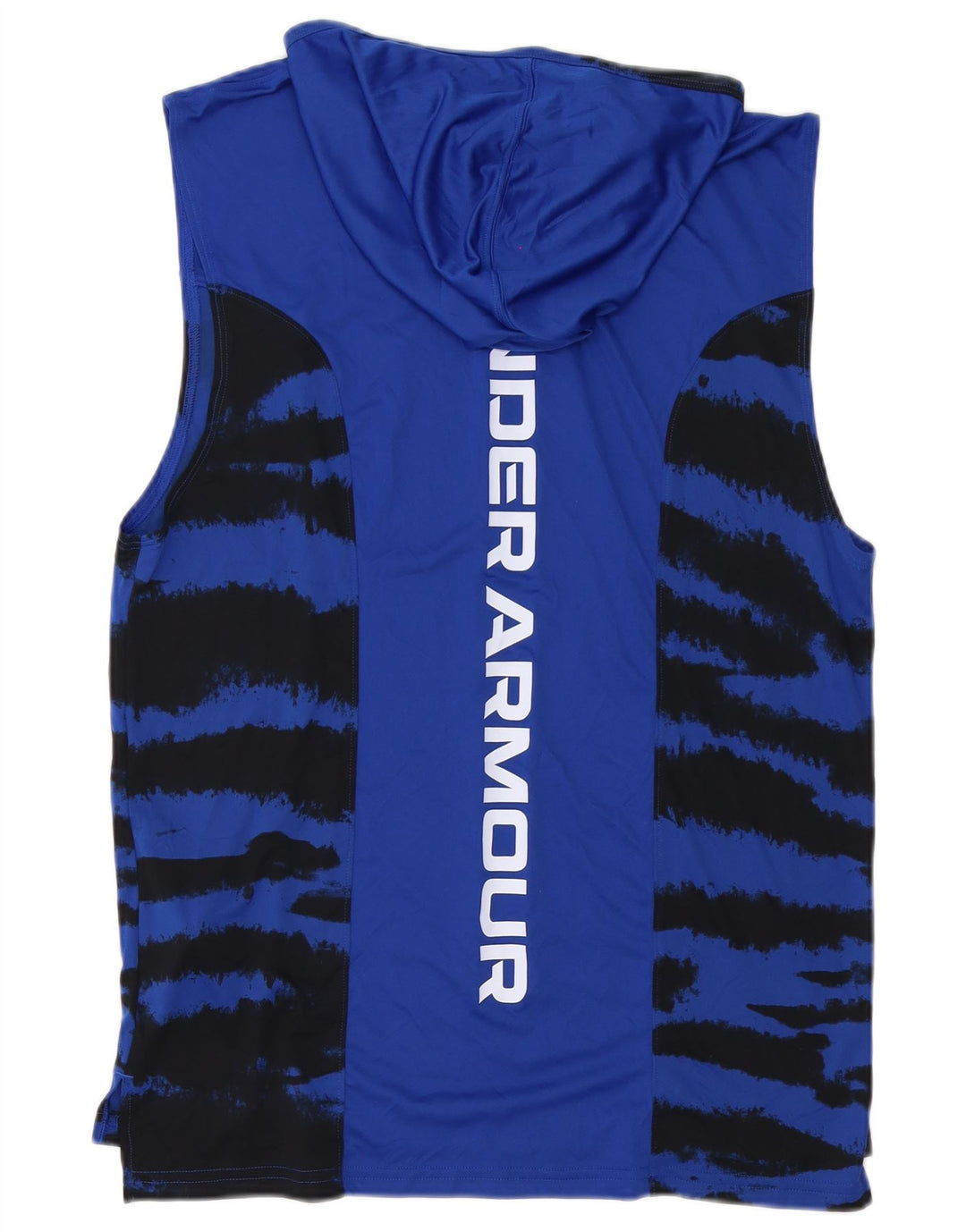 Under Armour Mens Hooded Graphic Vest Top Large Blue Animal Print Polyester